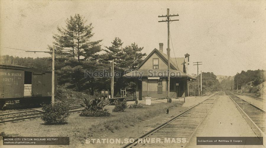 Postcard: Station, South River, Massachusetts